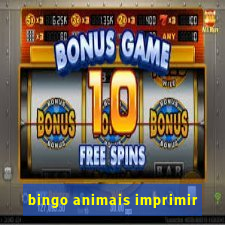 bingo animais imprimir